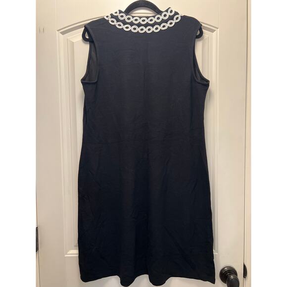 NWT Charter Club Women’s Embroidered Boho Stretch Knit Shift Dress Size 1X Black - Picture 6 of 6